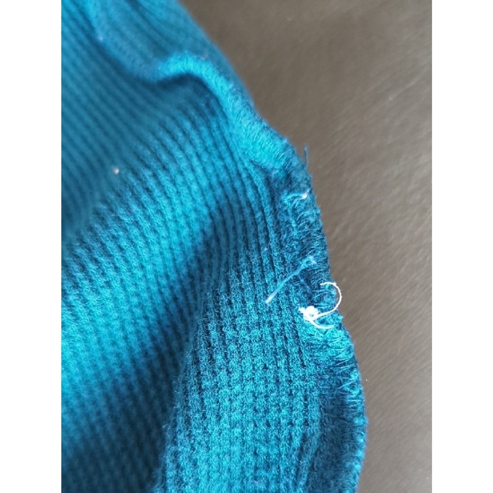 Michael Kors Blue (Teal) Ribbed Long Sleeve Top Size Small - Picture 5 of 5